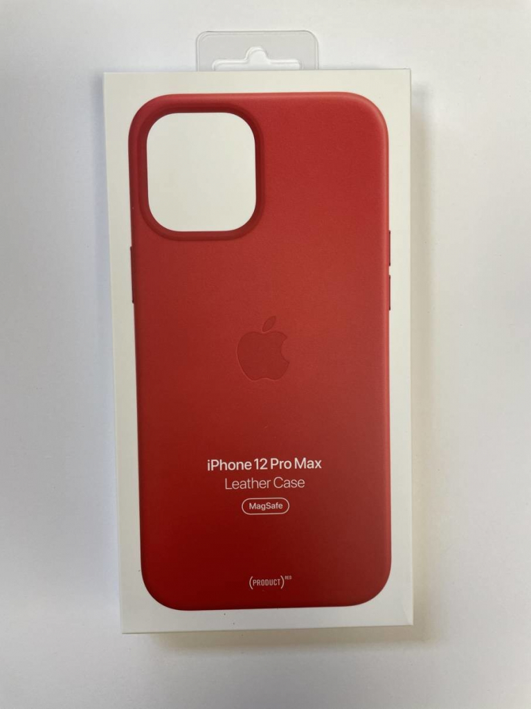 Apple iPhone 12 Pro Max Leather Case with MagSafe (PRODUCT)RED MHKJ3ZM/A