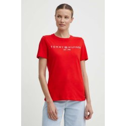 Tommy Hilfiger Bavlněné tričko WW0WW40276 červená