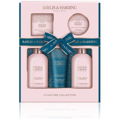 Baylis & Harding Jojoba, vanilka a mandlový olej mycí gel 300 ml + sprchový krém 300 ml + mléko na ruce a tělo 130 ml + toaletní mýdlo 150 g + tělové máslo 100 ml dárková sada – Zboží Mobilmania