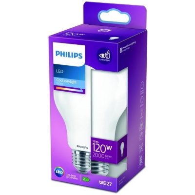 Philips LED žárovka E27 120W 6500K 13W opál – Zboží Mobilmania