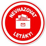 Jmenovky-eshop.cz Samolepka na schránku kulatá Nevhazovat letáky Barevné provedení samolepky: transparentní / průhledná varianta /, Velikost samolepky: Ø 50 mm – HobbyKompas.cz