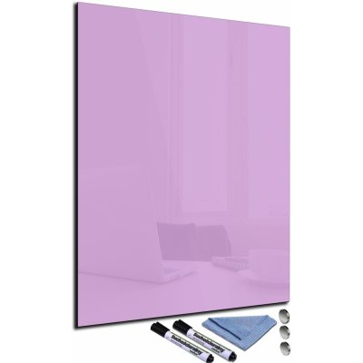 Glasdekor Magnetická skleněná tabule 60 x 40 cm světle růžová – Zbozi.Blesk.cz