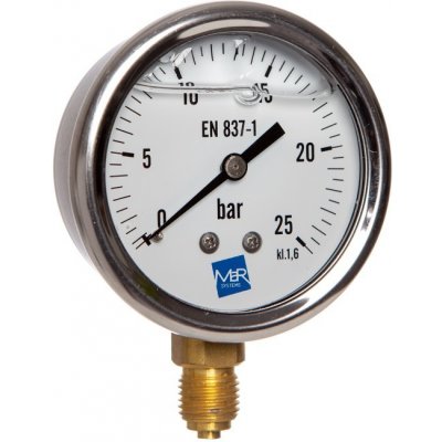 PREMATLAK manometr P300 / 304 G 0/25bar, G1/4B spodní přip.+ glycerinové plnění – Hledejceny.cz