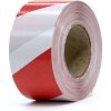 Výstražná páska a řetěz Era pack vytyčovací páska šrafovaná 75 mm x 250 m červeno-bílá