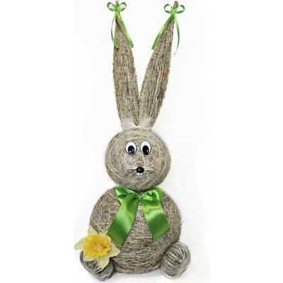 OVČÍ VĚCI Slámový zajíc se zelenou mašlí 75 cm – Hledejceny.cz