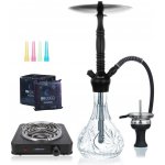 Aladin Alux M5 Black 54cm komplet SET - vodní dýmka, žhavič, uhlíky – Hledejceny.cz