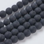NUBIO Přírodní achát - korálky, černé, matné, 6 mm – Hledejceny.cz