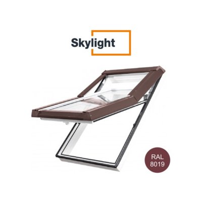 SKYLIGHT střešní okno 55 x 98 cm 5/9 S RAL 8019 – HobbyKompas.cz