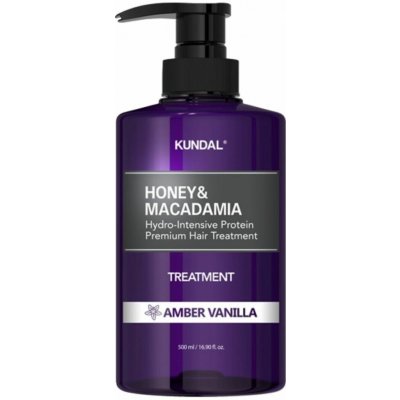 KUNDAL Přírodní vlasová kúra Honey & Macadamia Treatment () - Amber Vanilla 500 ml – Zboží Dáma