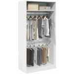 Šatní skříň bílá 100 x 50 x 200 cm dřevotříska - 11461.3307801 – Zbozi.Blesk.cz