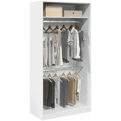 Šatní skříň bílá 100 x 50 x 200 cm dřevotříska - 11461.3307801 – Zbozi.Blesk.cz