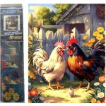 Norimpex Diamantový obrázek Kohouti 30 x 40 cm 2000302 – Sleviste.cz