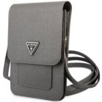 Pouzdro Guess PU Saffiano Triangle Logo Phone Bag šedé – Zboží Živě