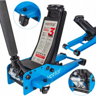 XLMoto zvedák hydraulický dvoupístový nízkoprofilový pojízdný 3 t – Zboží Mobilmania