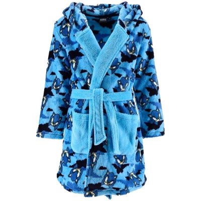 SunCity Dětský župan s kapucí Ježek Sonic Světle modrá – Hledejceny.cz