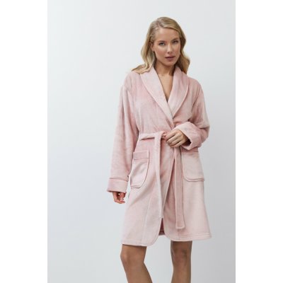 Timo Aruelle Růžový župan Eva se šálovým límcem – Sleviste.cz