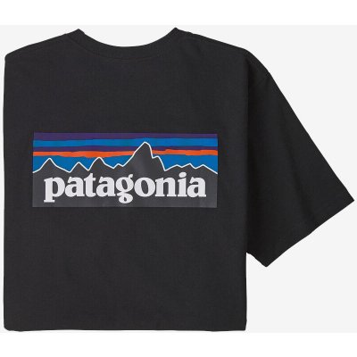 Pánské tričko Patagonia P 6 Logo Responsibili černé – Zboží Mobilmania