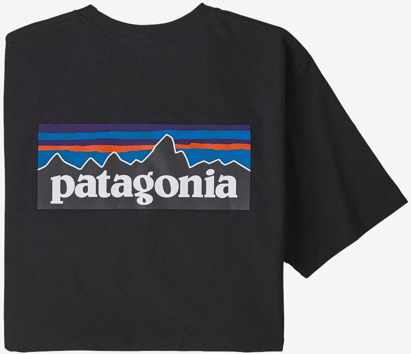 Pánské tričko Patagonia P 6 Logo Responsibili černé