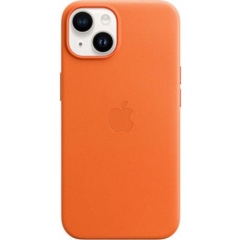 Apple Leather Case s MagSafe pro iPhone 14 - oranžový MPP83ZM/A