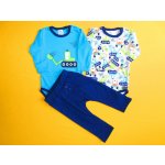 Arex ČR Kojenecký chlapecký trojdílný set dlouhý rukáv tmavě modrá+tyrkysová – Hledejceny.cz