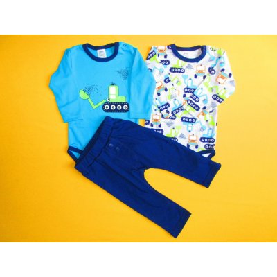 Arex ČR Kojenecký chlapecký trojdílný set dlouhý rukáv tmavě modrá+tyrkysová – Hledejceny.cz