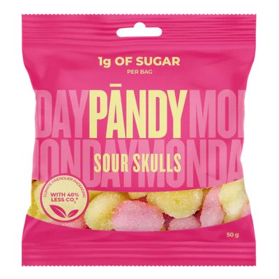 Pandy Sour Skulls kyselé želé Malina Citron 50 g – Hledejceny.cz