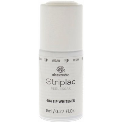 alessandro Striplac Peel & Soak, 484 Tip Whitener – 8 ml -bělící lak na konce nehtů – Zboží Dáma
