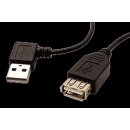 Goobay 95705 USB 2.0 prodlužovací A-A, M-F, lomený vlevo, 30cm