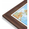 Nástěnné mapy Maps International Svět - nástěnná fyzická mapa 135 x 85 cm Varianta: mapa v dřevěném rámu, Provedení: Volta