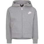 Nike club fleece high low fz hoodie 36I254-GEH šedá – Zboží Dáma