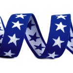 Výprodej Pruženka šíře 20 mm hvězdy - královská modrá 30m Varianta: 12 modrá královská, Balení: 1 m – Zboží Dáma