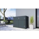 Bertilo HPL Sideboard 155 x 75 x 116 cm světle šedá – Hledejceny.cz