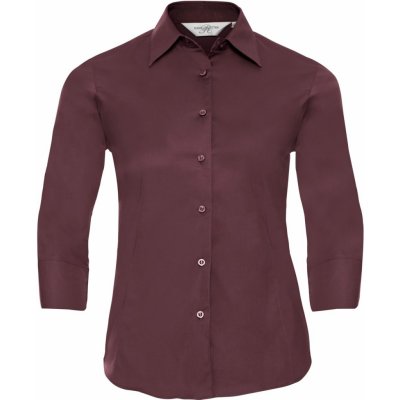 Dámská elastická košile 3/4 rukáv Russell Vínová – Sleviste.cz