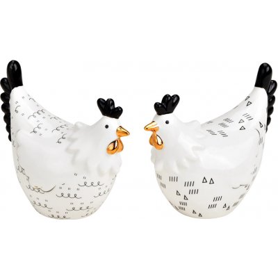 Textilomanie Keramická slepička HENIQUE 8 cm bílá - více variant – Zboží Mobilmania