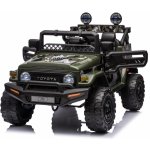 Beneo Elektrické autíčko TOYOTA FJ CRUISER s pohonem zadních kol zelené 12V baterie Vysoký podvozek široké sedátko Odpružená zadní náprava LED Světla 2,4 GHz Dálkový ovladač MP3 přehrávač se v – Zboží Mobilmania