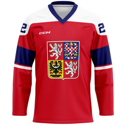 CCM Česká republika Fan dres Lukáš Dostál #1 červený – Zboží Mobilmania