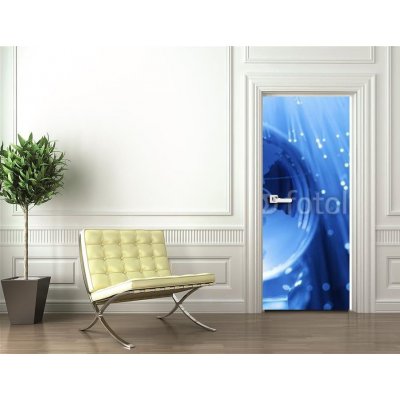 WEBLUX 10780575 Samolepka na dveře fólie Earth fiber optics Optická vlákna ze země rozměry 90 x 220 cm