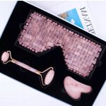 Crystallove Rose Quartz Mask Maska na oči z přírodního kamene růžový křemen 1 ks – Hledejceny.cz