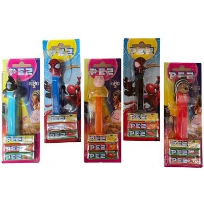 PEZ Spider Man nebo Sing 2 cukrové bonbonky 25,5 g – Zboží Mobilmania