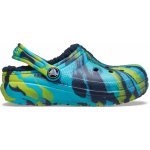 Crocs Classic Lined marbled modrá zelená – Zboží Mobilmania