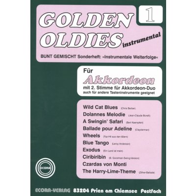Golden Oldies for Accordion 1 / skladby v úpravě pro jeden nebo dva akordeony – Zboží Mobilmania