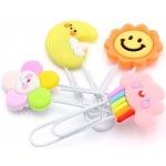 JUNIOR Ozdobná spona /záložka Flower & Sun & Moon & Cloud 7 cm (sada 4 ks) – Hledejceny.cz