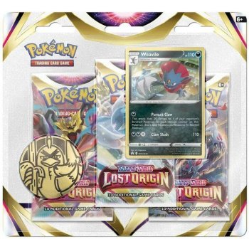 Pokémon TCG Lost Origin 3 Pack Blister Booster Weavile