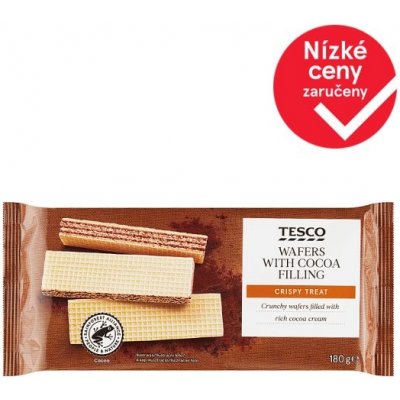 Tesco Oplatky s kakaovou náplní 180 g od 21 Kč - Heureka.cz
