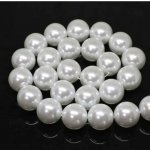 Pro Háčkování Plastový korálek voskovaný 8 mm, 50 ks bílá – Zboží Dáma