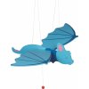 Dekorace Goki modrý netopýr létající závěsná dekorace