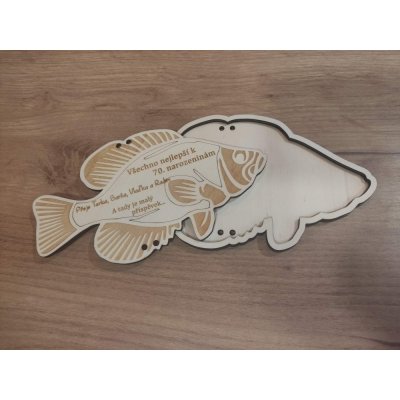 Dřevěné přání na peníze ryba – Zboží Mobilmania