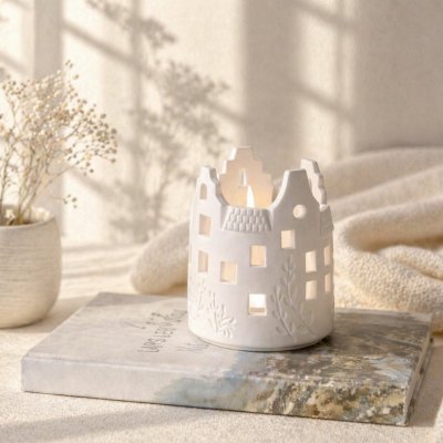 Majas Cottage Porcelánový svícen Jardin M – Zboží Dáma