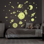 Nálepky na zeď vesmír svítící ve tmě - Plotbase, s.r.o., 120x40cm – Hledejceny.cz