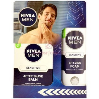 Nivea Sensitive balzám po holení 100 ml + pěna na holení 200 ml dárková sada